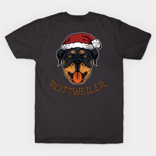 dog Rottweiler dog santa T-Shirt